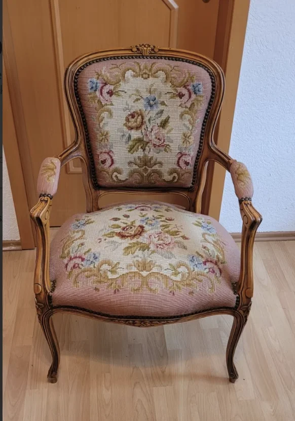 Gobelin-Stuhl – vorher